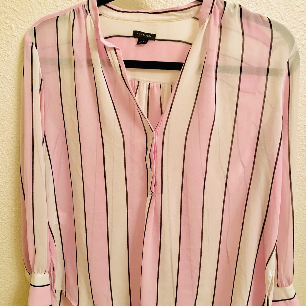 XS Ann Taylor Sheer Blouse